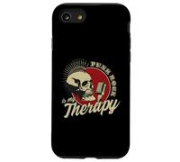 Carcasa para iPhone SE (2020) / 7/8 Punk Rock Is My Therapy Skull Music Cráneo Retro Vintage