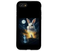 Carcasa para iPhone SE (2020) / 7/8 Rabbit Howling to The Moon Vintage Funny Rabbit