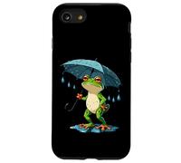 Carcasa para iPhone SE (2020) / 7/8 Rana Relajada con Paraguas en un Día Lluvioso