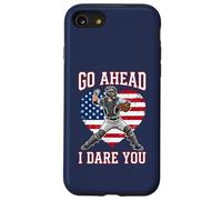 Carcasa para iPhone SE (2020) / 7/8 Recogedor de béisbol Vintage Go Ahead Run I Dare You, Divertido para niños