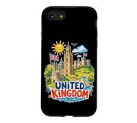 Carcasa para iPhone SE (2020) / 7/8 Recuerdo de Viaje de Castillos con Bandera del Reino Unido