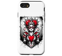 Carcasa para iPhone SE (2020) / 7/8 Rojo Reina de Corazones Corona Rebelde Gafas de Sol Poker Card Mujeres