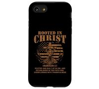 Carcasa para iPhone SE (2020) / 7/8 Rooted in Christ Shirt Christian Shirt for Men Cross Shirt