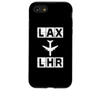 Carcasa para iPhone SE (2020) / 7/8 Ruta de avión LAX a LHR Los Ángeles Londres