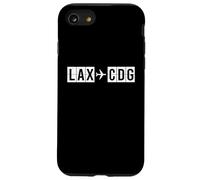 Carcasa para iPhone SE (2020) / 7/8 Ruta de Vuelo LAX CDG Los Ángeles París Códigos Aéreos
