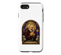 Carcasa para iPhone SE (2020) / 7/8 San Padre Pío Católico Devocional Gótico Mosaico Icono Arte