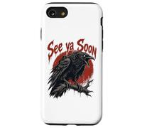 Carcasa para iPhone SE (2020) / 7/8 See Ya Soon Raven Crow Red Moon Halloween Horror