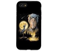 Carcasa para iPhone SE (2020) / 7/8 Shoebill Stork Aullando a la Luna, extraño Meme Divertido pájaro de los 90