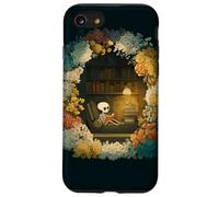 Carcasa para iPhone SE (2020) / 7/8 Skeleton Reading Nook Floral Librarian Bookshelf Cozy Flower