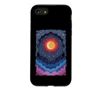 Carcasa para iPhone SE (2020) / 7/8 Sol Luna Estrellas Noche Nubes Suave Celestial Cosmos Cielo