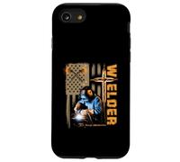 Carcasa para iPhone SE (2020) / 7/8 Soldador Bandera Americana Soldadura Fe Cruz Cristiana Religiosa