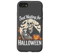 Carcasa para iPhone SE (2020) / 7/8 Solo Esperando Halloween, Divertido Humor de Esqueletos, Calabaza