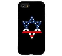 Carcasa para iPhone SE (2020) / 7/8 Star of David Jewish US Flag Half Jew Purim Love Israel Gift