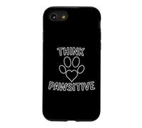 Carcasa para iPhone SE (2020) / 7/8 Think Pawsitive - Perro o Gato Huella - Pensamiento Positivo