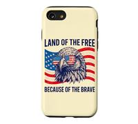 Carcasa para iPhone SE (2020) / 7/8 Tierra de Libertad por los Valientes Águila Patriótica