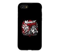 Carcasa para iPhone SE (2020) / 7/8 Travesuras iluminadas por la Luna Kitsune Tanuki Yokai japonés
