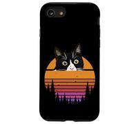 Carcasa para iPhone SE (2020) / 7/8 Tuxedo Cat Retro 70s Sunset Vintage Cat Lover