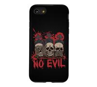 Carcasa para iPhone SE (2020) / 7/8 Ver - Hablar - Escucha los cráneos malvados Halloween Bloody Skull