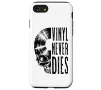Carcasa para iPhone SE (2020) / 7/8 Vinyl Never Dies, coleccionista de Discos Vintage, Gothic Skull LP