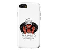 Carcasa para iPhone SE (2020) / 7/8 Zodiac Cancer Inspired Afro Women White Grey Cap Black Girl