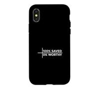 Carcasa para iPhone X/XS 100% Saved 0% Worthy