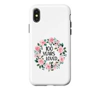 Carcasa para iPhone X/XS 100 Years Loved Women Men 100 Years Old Cool 100th Birthday