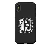 Carcasa para iPhone X/XS 13 - Atrás - Unlucky to Some - Número 13 para Equipos Deportivos
