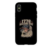Carcasa para iPhone X/XS 1776 Razones por Las Que Eagle Funny 4 de Julio