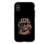 Carcasa para iPhone X/XS 1776 Razones por Las Que es Divertido 4 de Julio George Washington