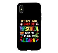 Carcasa para iPhone X/XS 1st Day of Prek Kids My First Day of Preschool Boys Girls