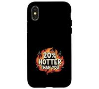 Carcasa para iPhone X/XS 20% Hotter Than You Llamas Divertido Sarcástico