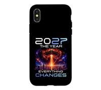Carcasa para iPhone X/XS 2027 The Year Everything Changes First Contact Alien UFO