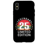 Carcasa para iPhone X/XS 25 cumpleaños Vintage Legendary Edición Limitada Retro B-Day