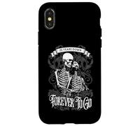 Carcasa para iPhone X/XS 25 Years Down Forever To Go Pareja gótica 25 Aniversario