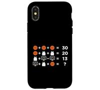 Carcasa para iPhone X/XS 3 Plus 5 Plus 1 Basketball Matemáticas Puzzle Hoops Jugador de la cancha
