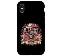 Carcasa para iPhone X/XS 36th Birthday Cowgirl 36 Year Old Country Western Girl Women