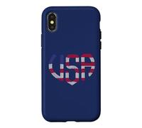 Carcasa para iPhone X/XS 4 de Julio USA Dot Letter