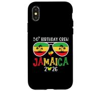 Carcasa para iPhone X/XS 50th Birthday Crew Jamaica 2026 50 Years Old Bday Party Trip