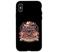 Carcasa para iPhone X/XS 56th Birthday Cowgirl 56 Year Old Country Western Girl Women