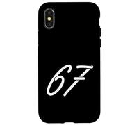 Carcasa para iPhone X/XS 67 Diseño de números mínimos Inspirado en Italia