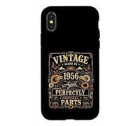 Carcasa para iPhone X/XS 70 Year Old Made in 1956 Retro Floral 70th Birthday Women