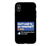 Carcasa para iPhone X/XS 942 A los Mosquitos Les gustó tu publicación Mosquito Meme Funny Camping