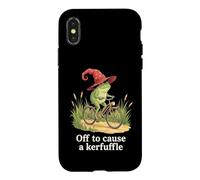 Carcasa para iPhone X/XS A causar un lío Divertido Dicho Meme Bicycle Wizard Frog