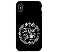 Carcasa para iPhone X/XS A Dios Sea La Gloria Cristiano Fe Creyente