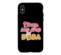 Carcasa para iPhone X/XS A Juego Boba Tea Love Okay But First Boba