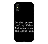 Carcasa para iPhone X/XS A la Persona Que Lee Esto Dios te ve Dios te ama