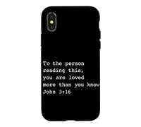 Carcasa para iPhone X/XS A la Persona Que Lee Esto, Eres Amado Juan 3:16 Christian