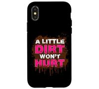 Carcasa para iPhone X/XS A Little Dirt Wont Hurt Muddy Race - Carrera de Barro
