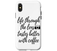 Carcasa para iPhone X/XS A Través De La Lente Sabe Mejor Arte Amante del Café