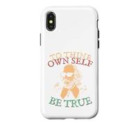 Carcasa para iPhone X/XS A tu Propio yo sé Verdadero. Shakespeare en Gafas de Sol Hamlet